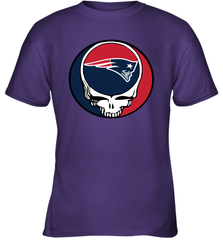New England Patriots Grateful Dead Steal Your Face NFL Football Youth T-Shirt Youth T-Shirt - VeigarTee