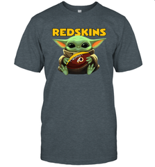 Baby Yoda Loves The Washington Redskins Star Wars Baby Yoda Hugs Redskins NFL Mens T-Shirt Mens T-Shirt - VeigarTee