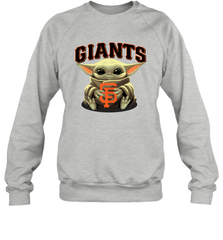 Baby Yoda Hugs Loves The San Francisco GiantsBaseball Adult Sweatshirt Adult Sweatshirt - VeigarTee