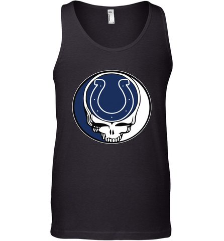 Indianapolis Colts Grateful Dead Steal Your Face NFL Football Mens Tank Top Mens Tank Top / Black / XS Mens Tank Top - VeigarTee