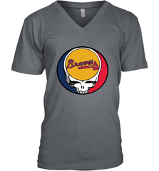 Atlanta Braves Grateful Dead Steal Your Face Baseball Mens V-Neck T-Shirt Mens V-Neck T-Shirt - VeigarTee