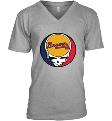 Atlanta Braves Grateful Dead Steal Your Face Baseball Mens V-Neck T-Shirt Mens V-Neck T-Shirt - VeigarTee