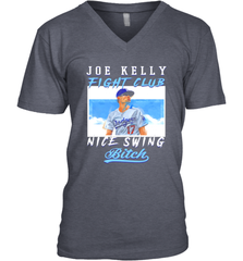 Joe Kelly Fight Club Nice Swing Bitch Dogers Baseball Club Mens V-Neck T-Shirt Mens V-Neck T-Shirt - VeigarTee