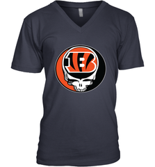 Cincinnati Bengals Grateful Dead Steal Your Face NFL Football Mens V-Neck T-Shirt Mens V-Neck T-Shirt - VeigarTee