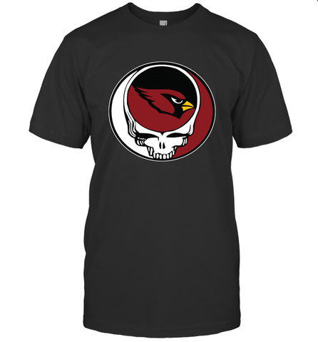 Arizona Cardinals Grateful Dead Steal Your Face NFL Football Mens T-Shirt Mens T-Shirt / Black / S Mens T-Shirt - VeigarTee