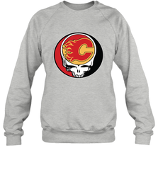Calgary Flames Grateful Dead Steal Your Face Hockey NHL Adult Sweatshirt Adult Sweatshirt - VeigarTee