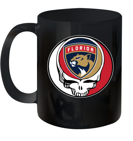 Florida Panthers Grateful Dead Steal Your Face Hockey NHL Ceramic Mug 11oz Ceramic Mug 11oz / Black / 11oz Ceramic Mug 11oz - VeigarTee
