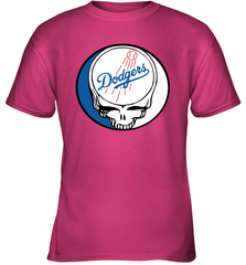 Los Angeles Dodgers Grateful Dead Steal Your Face Baseball Youth T-Shirt Youth T-Shirt - VeigarTee