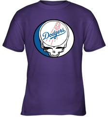 Los Angeles Dodgers Grateful Dead Steal Your Face Baseball Youth T-Shirt Youth T-Shirt - VeigarTee