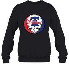 Philadelphia Phillies Grateful Dead Steal Your Face Baseball Adult Sweatshirt
