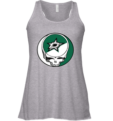 Dallas Stars Grateful Dead Steal Your Face Hockey NHL Womens Racerback Tank Top