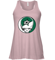 Dallas Stars Grateful Dead Steal Your Face Hockey NHL Womens Racerback Tank Top Womens Racerback Tank Top - VeigarTee