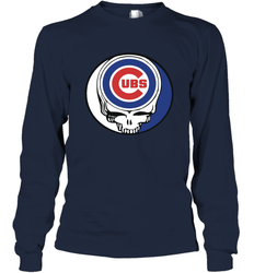 Chicago Cubs Grateful Dead Steal Your Face Baseball Adult Long Sleeve T-Shirt