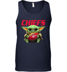 Baby Yoda Loves The Kansas City Chiefs Star Wars Baby Yoda Hugs Chiefs NFL Mens Tank Top