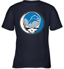 Detroit Lions Grateful Dead Steal Your Face NFL Football Youth T-Shirt Youth T-Shirt - VeigarTee
