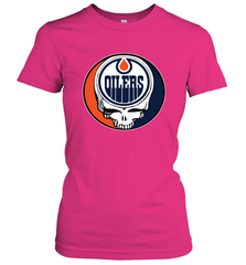 Edmonton Oilers Grateful Dead Steal Your Face Hockey NHL Womens T-Shirt Womens T-Shirt - VeigarTee