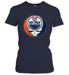 Edmonton Oilers Grateful Dead Steal Your Face Hockey NHL Womens T-Shirt