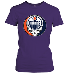 Edmonton Oilers Grateful Dead Steal Your Face Hockey NHL Womens T-Shirt Womens T-Shirt - VeigarTee