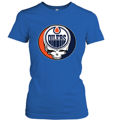 Edmonton Oilers Grateful Dead Steal Your Face Hockey NHL Womens T-Shirt Womens T-Shirt - VeigarTee