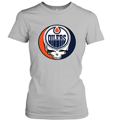 Edmonton Oilers Grateful Dead Steal Your Face Hockey NHL Womens T-Shirt Womens T-Shirt - VeigarTee