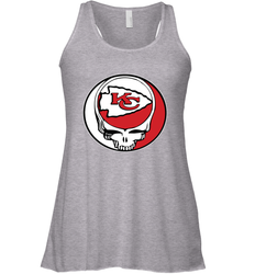 Kansas City Chiefs Grateful Dead Steal Your Face NFL Football Womens Racerback Tank Top