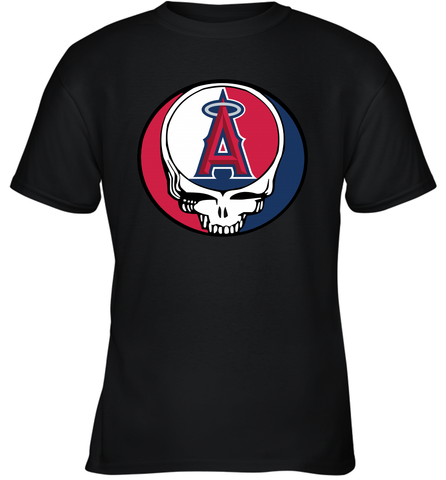 Los Angeles Angels Grateful Dead Steal Your Face Baseball Youth T-Shirt Youth T-Shirt / Black / XS Youth T-Shirt - VeigarTee