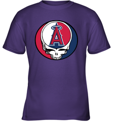 Los Angeles Angels Grateful Dead Steal Your Face Baseball Youth T-Shirt Youth T-Shirt - VeigarTee