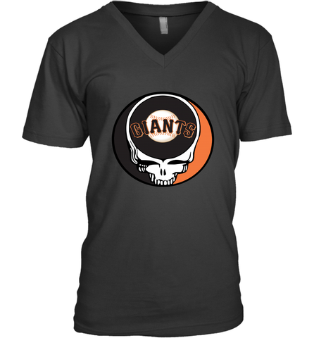 San Francisco Giants Grateful Dead Steal Your Face Baseball Mens V-Neck T-Shirt Mens V-Neck T-Shirt / Black / S Mens V-Neck T-Shirt - VeigarTee