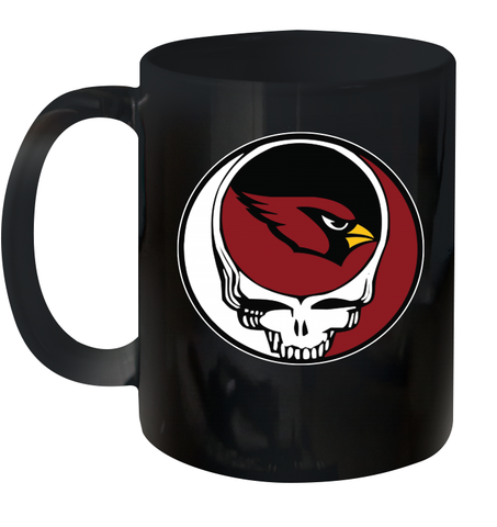 Arizona Cardinals Grateful Dead Steal Your Face NFL Football Ceramic Mug 11oz Ceramic Mug 11oz / Black / 11oz Ceramic Mug 11oz - VeigarTee