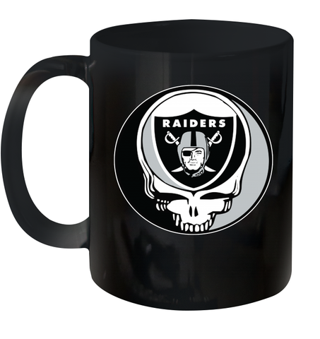 Oakland Raiders Grateful Dead Steal Your Face NFL Football Ceramic Mug 11oz Ceramic Mug 11oz / Black / 11oz Ceramic Mug 11oz - VeigarTee