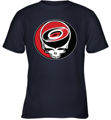 Carolina Hurricanes Grateful Dead Steal Your Face Hockey NHL Youth T-Shirt Youth T-Shirt - VeigarTee