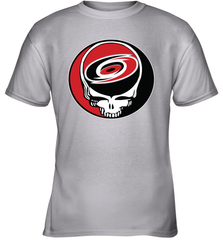 Carolina Hurricanes Grateful Dead Steal Your Face Hockey NHL Youth T-Shirt Youth T-Shirt - VeigarTee