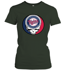 Minnesota Twins Grateful Dead Steal Your Face Baseball Womens T-Shirt Womens T-Shirt - VeigarTee