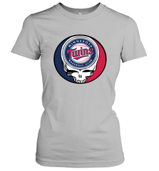 Minnesota Twins Grateful Dead Steal Your Face Baseball Womens T-Shirt Womens T-Shirt - VeigarTee