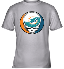 Miami Dolphins Grateful Dead Steal Your Face NFL Football Youth T-Shirt Youth T-Shirt - VeigarTee