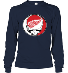 Detroit Red Wings Grateful Dead Steal Your Face Hockey NHL Adult Long Sleeve T-Shirt Adult Long Sleeve T-Shirt - VeigarTee