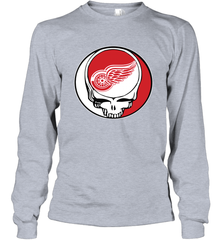 Detroit Red Wings Grateful Dead Steal Your Face Hockey NHL Adult Long Sleeve T-Shirt Adult Long Sleeve T-Shirt - VeigarTee