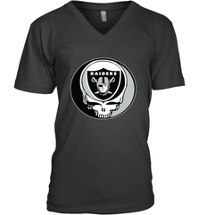 Oakland Raiders Grateful Dead Steal Your Face NFL Football Mens V-Neck T-Shirt Mens V-Neck T-Shirt - VeigarTee