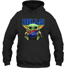 Baby Yoda Loves The Buffalo Bills Star Wars Baby Yoda Hugs Bills NFL Adult Hoodie Sweatshirt Adult Hoodie Sweatshirt - VeigarTee