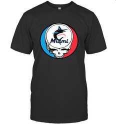 Miami Marlins Grateful Dead Steal Your Face Baseball Mens T-Shirt