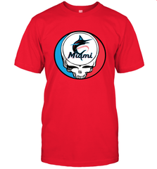 Miami Marlins Grateful Dead Steal Your Face Baseball Mens T-Shirt Mens T-Shirt - VeigarTee