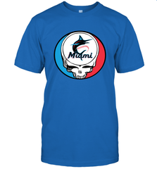 Miami Marlins Grateful Dead Steal Your Face Baseball Mens T-Shirt Mens T-Shirt - VeigarTee