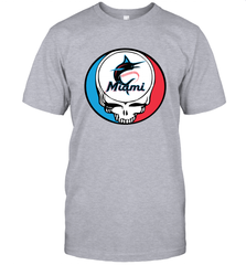 Miami Marlins Grateful Dead Steal Your Face Baseball Mens T-Shirt Mens T-Shirt - VeigarTee