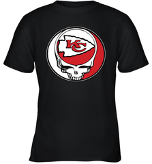 Kansas City Chiefs Grateful Dead Steal Your Face NFL Football Youth T-Shirt Youth T-Shirt - VeigarTee