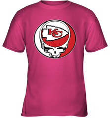 Kansas City Chiefs Grateful Dead Steal Your Face NFL Football Youth T-Shirt Youth T-Shirt - VeigarTee