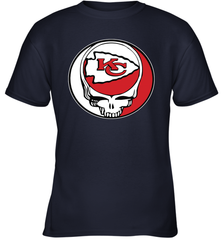 Kansas City Chiefs Grateful Dead Steal Your Face NFL Football Youth T-Shirt Youth T-Shirt - VeigarTee