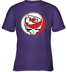 Kansas City Chiefs Grateful Dead Steal Your Face NFL Football Youth T-Shirt Youth T-Shirt - VeigarTee