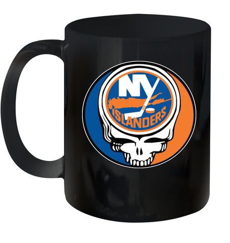 New York Islanders Grateful Dead Steal Your Face Hockey NHL Ceramic Mug 11oz Ceramic Mug 11oz / Black / 11oz Ceramic Mug 11oz - VeigarTee
