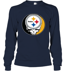 Pittsburgh Steelers Grateful Dead Steal Your Face NFL Football Adult Long Sleeve T-Shirt