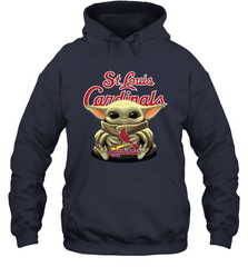 Baby Yoda Hugs Loves The St Louis Cardinals Baseball Adult Hoodie Sweatshirt Adult Hoodie Sweatshirt - VeigarTee